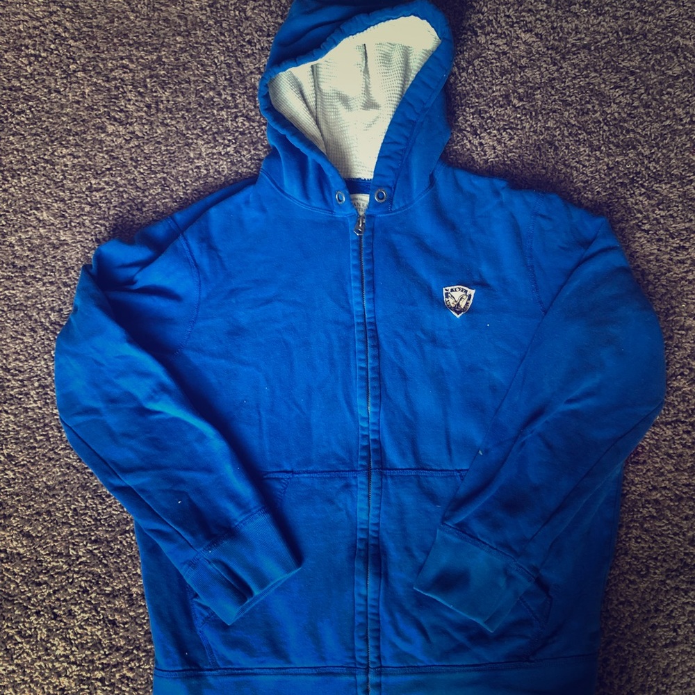 AE Zip up hoodie with waffle knit hood